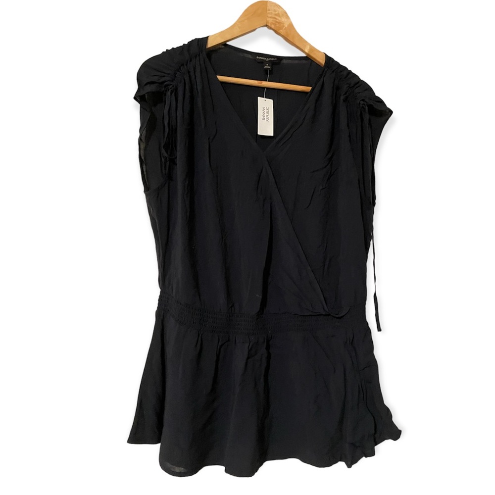 Banana Republic navy blue blouse
